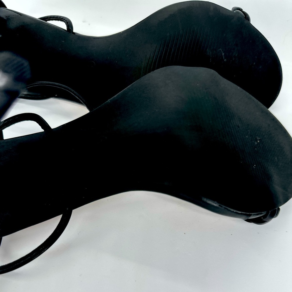 KAYLEEN by Los Angeles Black Wrap Heels. Size 10 - Picture 9 of 16